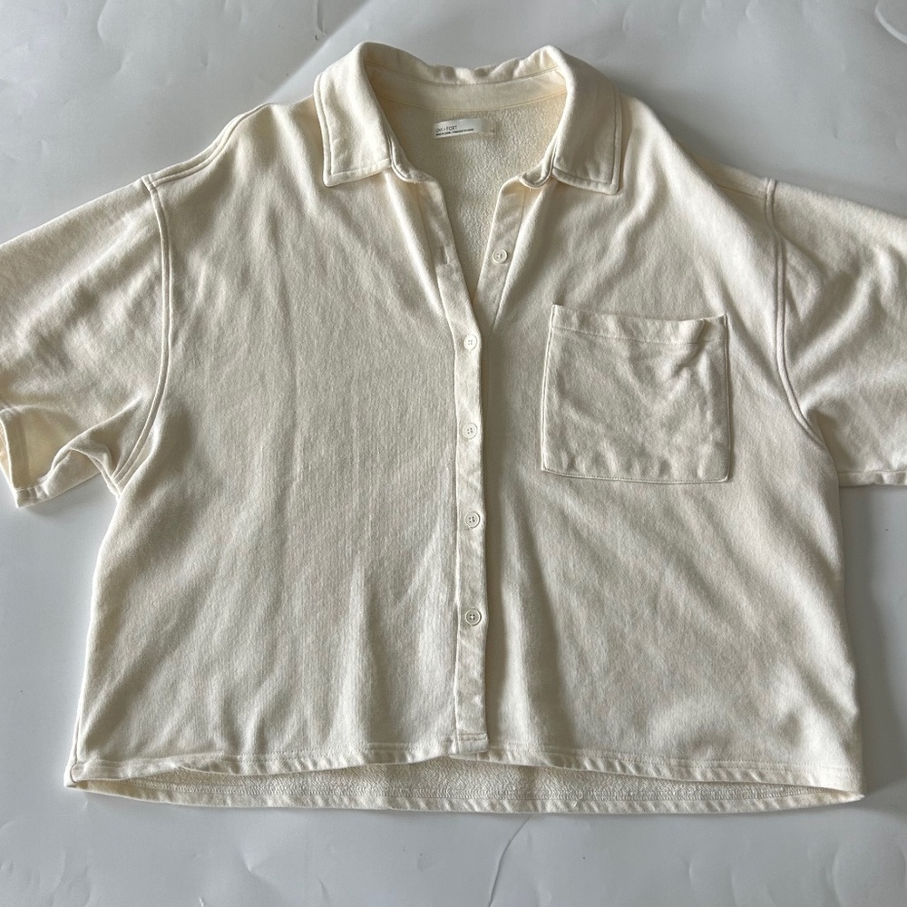 Oak + Fort Women's Cropped Sweatshirt-Like Shirt Like New Condition Size L